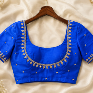 Blue moti work blouse